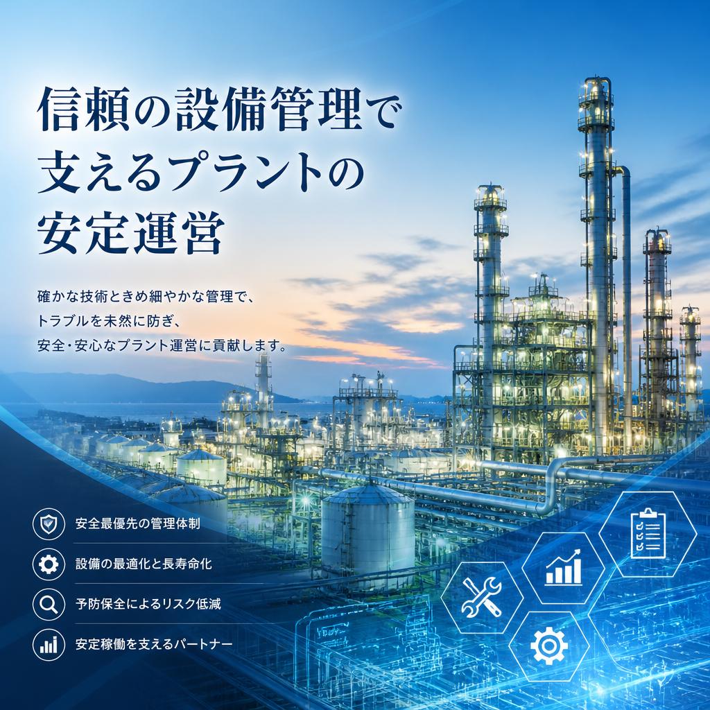 信頼の設備管理で支えるプラントの安定運営